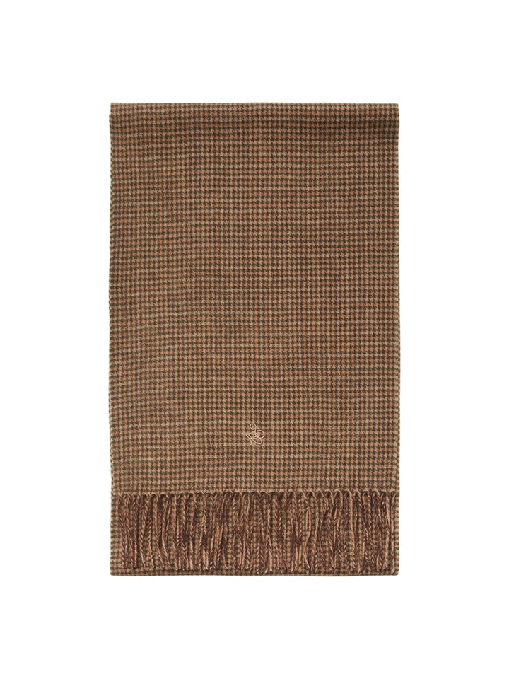 Bruine geruite wollen sjaal Selected 