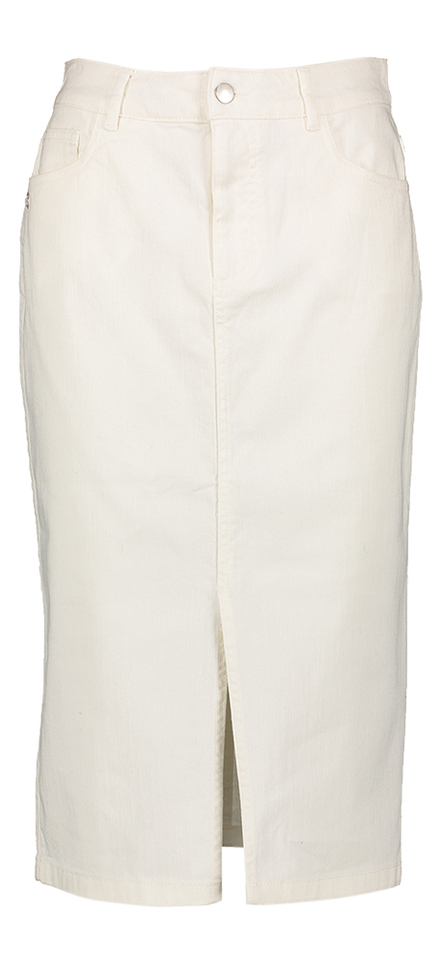Ecru halflange jeansrok met split Alexia D'Alexine