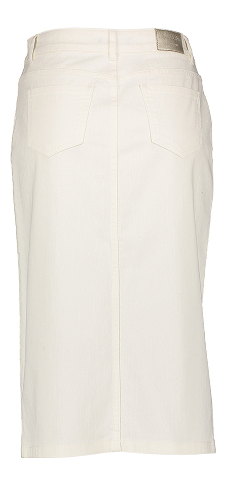 Ecru halflange jeansrok met split Alexia D'Alexine