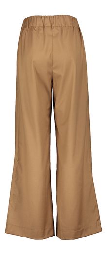 Camel kleurige wijdvallende broek met elastiek Benji Pants By-Bar 