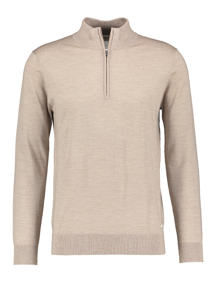 Beige pull met korte rits Seven Dials 
