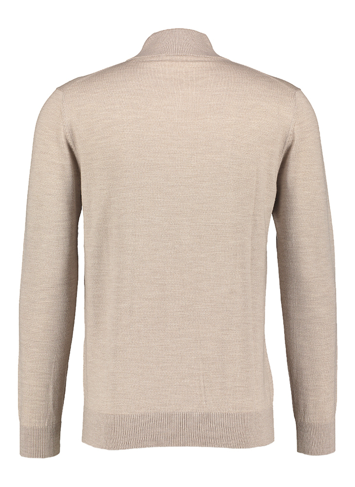 Beige pull met korte rits Seven Dials 