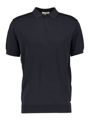 Seven Dials Donkerblauwe polo met ritssluiting