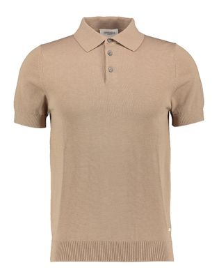 Seven Dials Beige polo met knoopsluiting