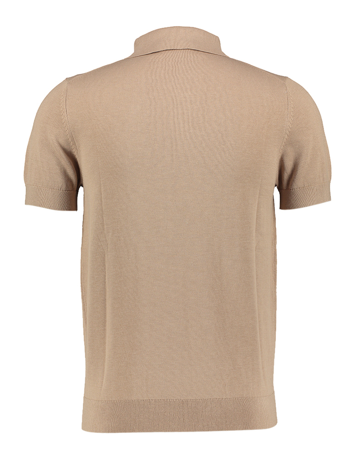 Beige polo met knoopsluiting Seven Dials 
