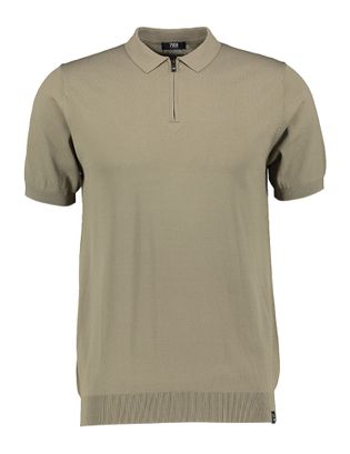 7SQR Taupe kleurige trui met korte rits Bench