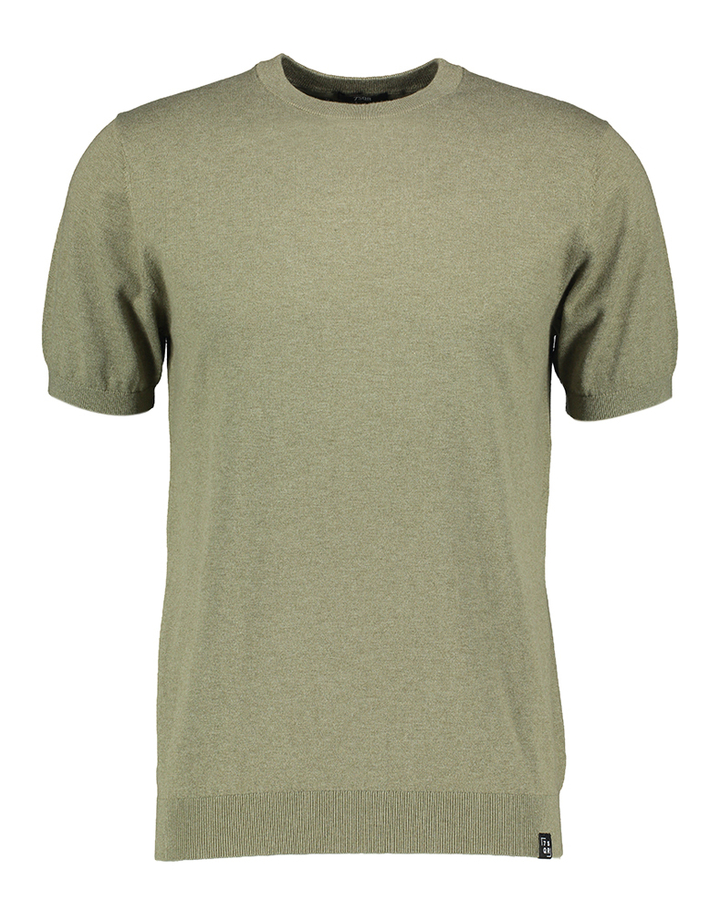 Kaki pull met korte mouwen Monty 7SQR