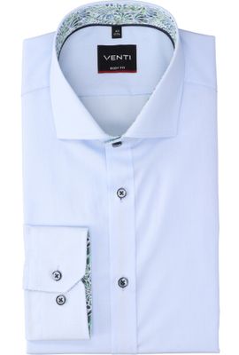 Lichtblauw katoenen hemd (slim fit) met lange mouwen Venti