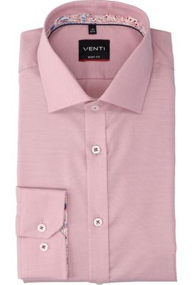 Roze katoenen hemd (regular fit) met lange mouwen Venti