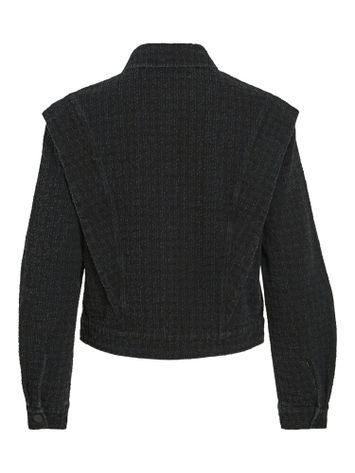 Zwarte gerafelde jeansvest Vizoa Vila