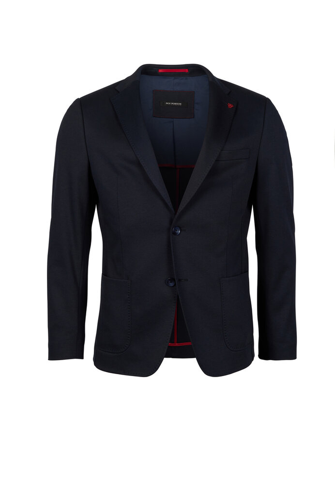 Donkerblauwe slim fit blazert Roy Robson