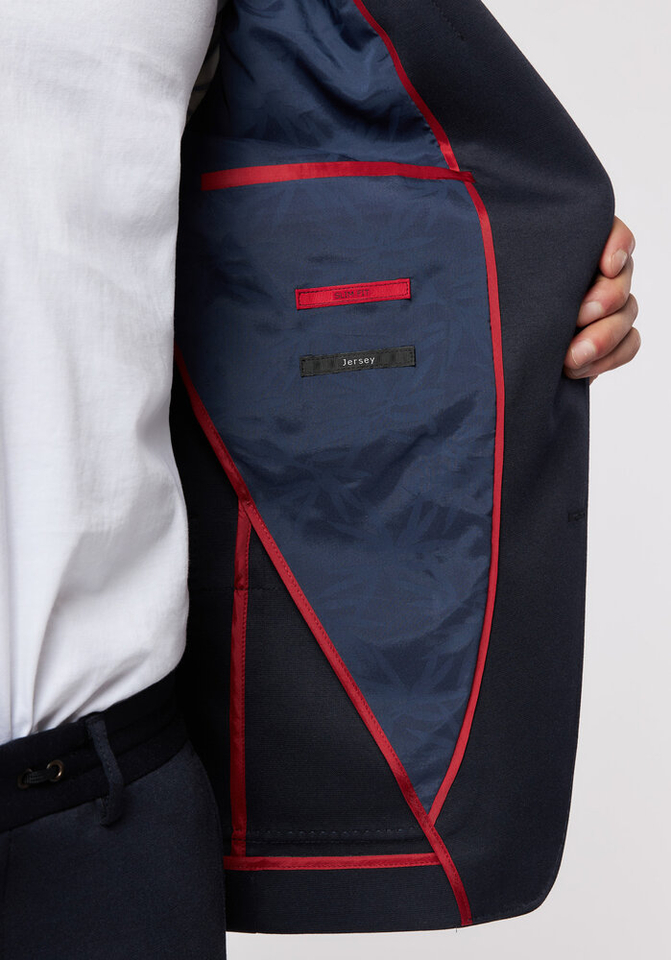 Donkerblauwe slim fit blazert Roy Robson