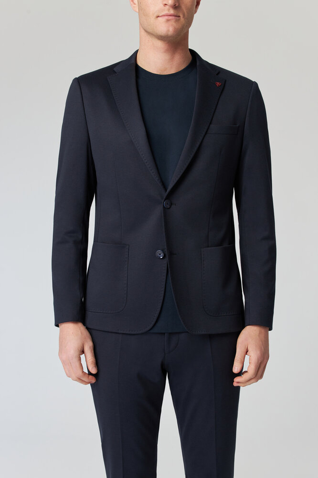 Donkerblauwe slim fit blazert Roy Robson