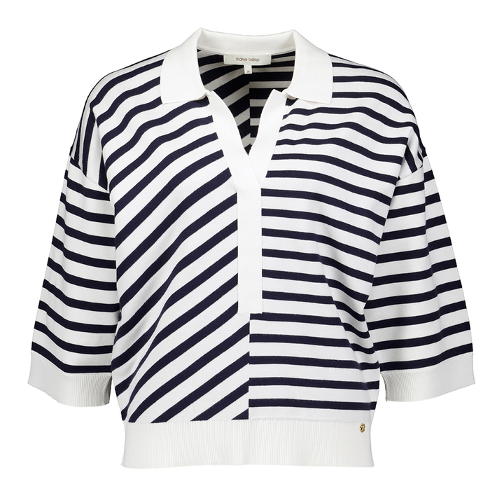 Witte trui met blauwe strepen Marie Mero