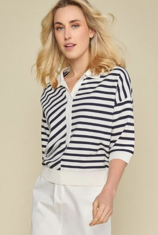 Witte trui met blauwe strepen Marie Mero