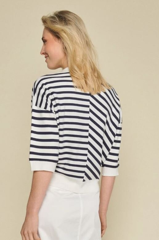 Witte trui met blauwe strepen Marie Mero