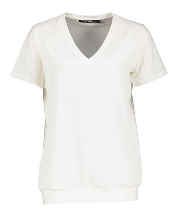 Witte bloes met elastiek onderaan Levina Xandres