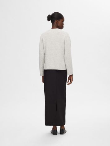Grijze wollen cardigan Selected