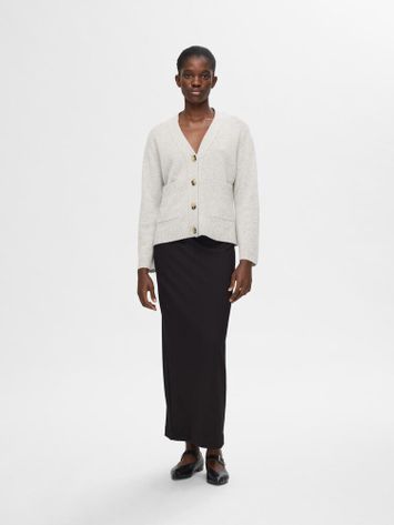 Grijze wollen cardigan Selected