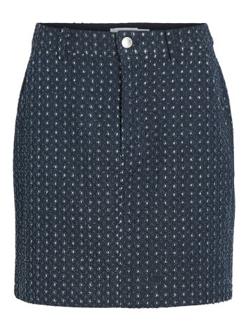 Blauwe korte jeansrok met structuur Visilver Vila