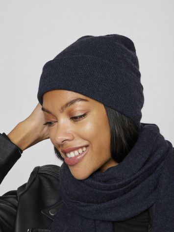 Donkerblauwe muts Vilola Beanie