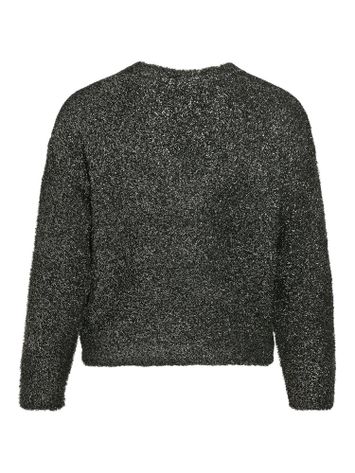 Zwarte trui met zilveren glitterdraad Vicaso Vila