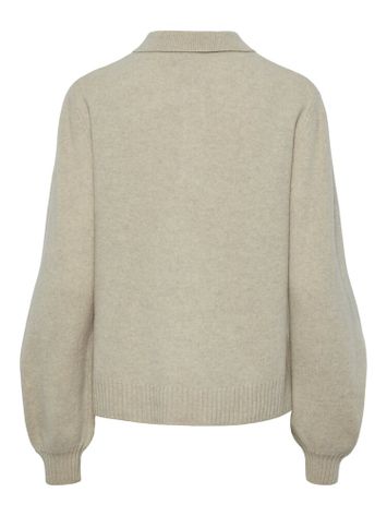 Beige wollen trui met kraag Y.A.S