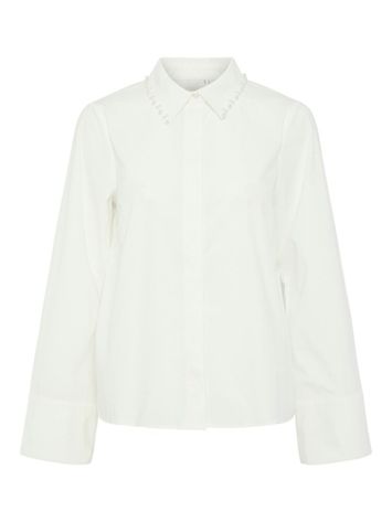 Witte bloes met parel detail aan de kraag Y.A.S