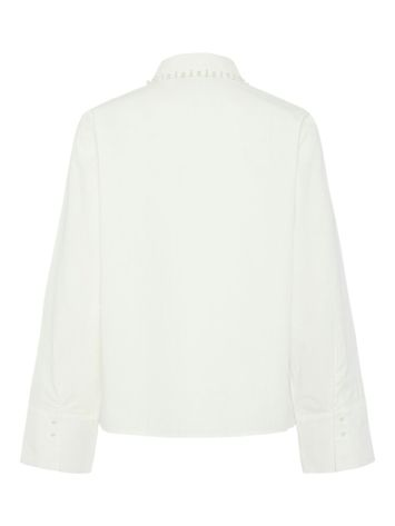 Witte bloes met parel detail aan de kraag Y.A.S