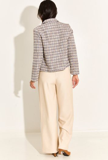 Multicolor vest met zilverdraad in bouclé Yassiraz Y.A.S