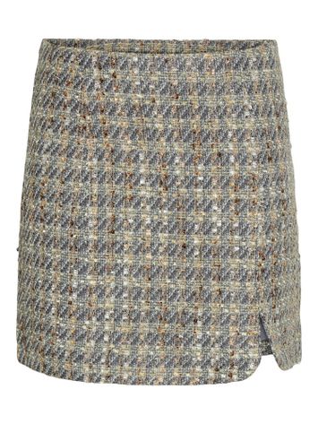 Multicolor rok met zilverdraad in bouclé Yassiraz Y.A.S