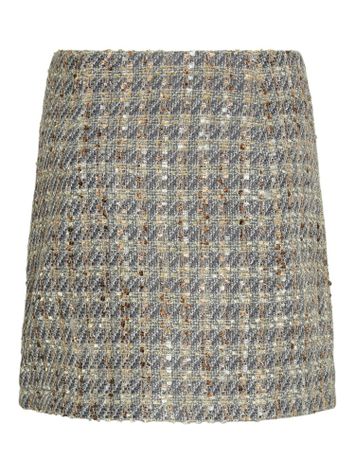 Multicolor rok met zilverdraad in bouclé Yassiraz Y.A.S