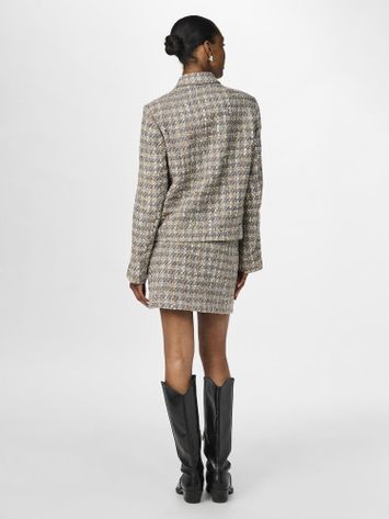 Multicolor rok met zilverdraad in bouclé Yassiraz Y.A.S