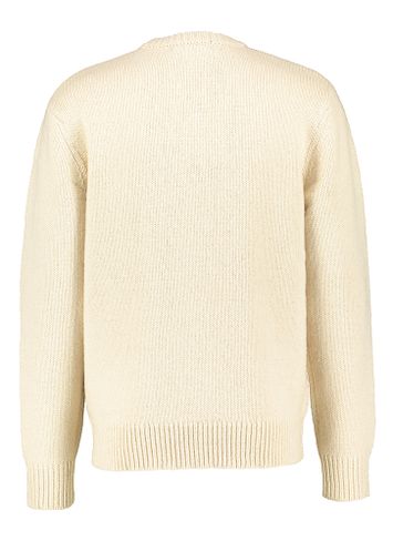 Beige wollen gebreide trui Selected
