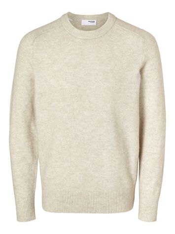 Beige trui met alpaca wol Selected
