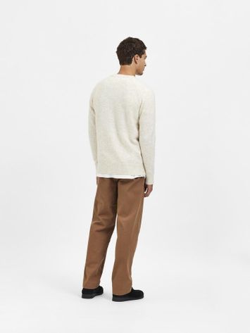 Beige trui met alpaca wol Selected