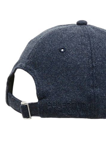 Donkerblauwe wollen pet Selected 