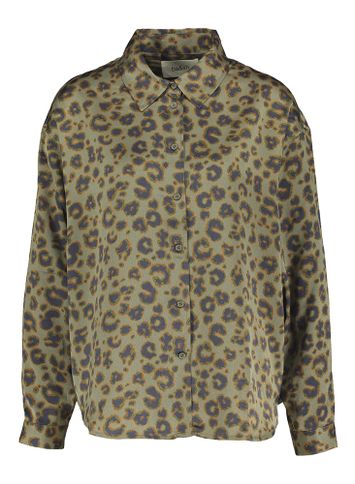 Kakigroene blouse met print Billie BA&SH