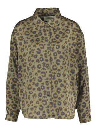 BA&SH Kakigroene blouse met print Billie