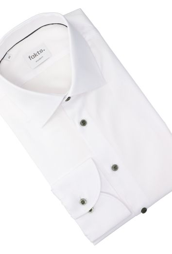 Wit katoenen hemd (regular fit) met lange mouwen Fakts