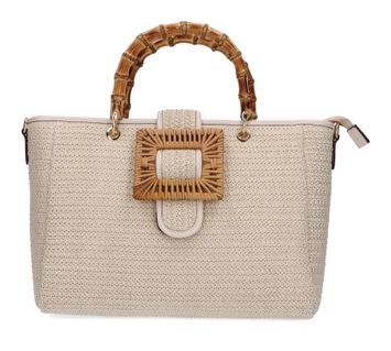 Beige/off white handtas Laurent David