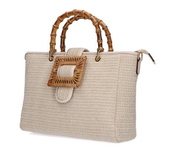 Beige/off white handtas Laurent David