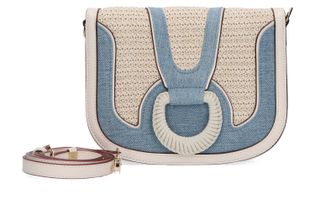 Laurent David Beige/off white handtas met jeans
