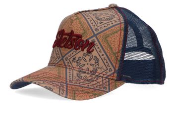 Blue vintage print pet Trucker Stetson 