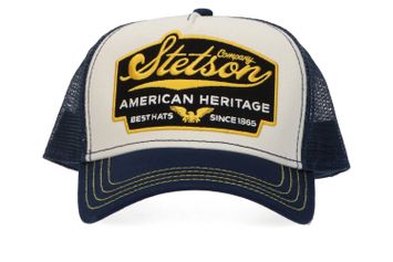 Blue/white pet Trucker Stetson