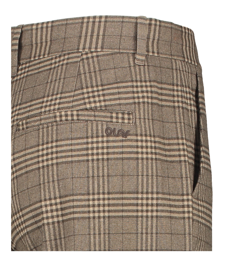 Beige geruite geklede broek  Olaf