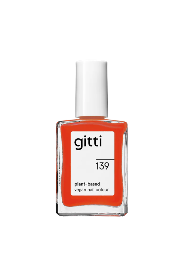 Fiery orange red nagellak Gitti