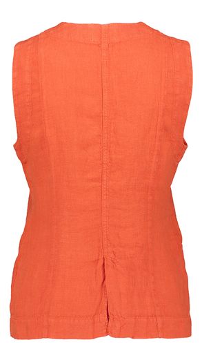 Oranje linnen mouwloze blouse Juni Our Sister