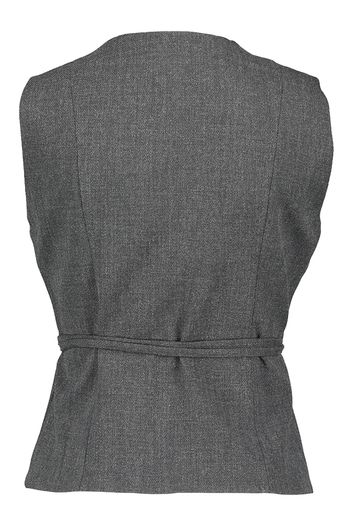Grijze mouwloze gilet met lint Samara Wrap Neo Noir