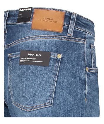 Blauwkleurige straight fit jeans Krissie Cambio
